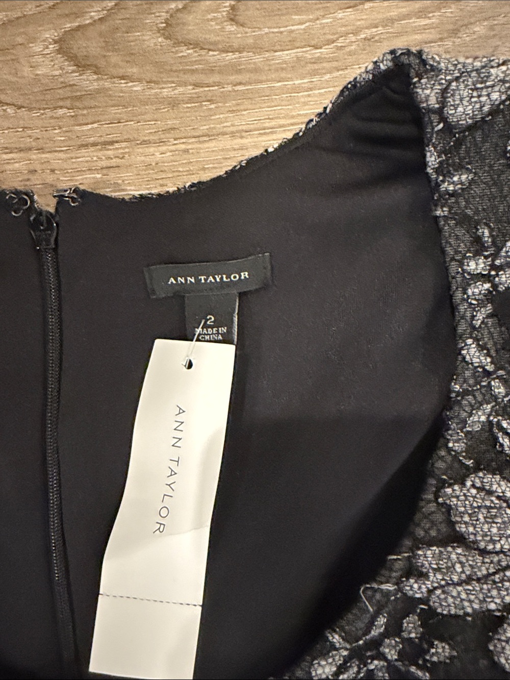 Ann Taylor Gray Floral Lace Sheath Midi Dress - Picture 2 of 2